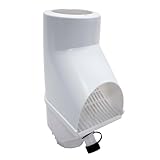 Jardinion Regenwasserfilter, Fallrohr Laubabscheider Weiß 30,5 x 12 x 17,5cm Regenwassersammler für Fallrohr DN75, DN85, DN100