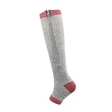 3 Paar Kompressionsstrümpfe ohne Zehen, medizinische Reißverschluss-Socken, 15–20 mmHg, Beinstütze, Damen, Herren, offener Zehenbereich, Knie