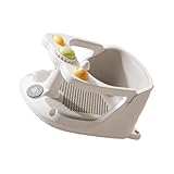 Kleinkinder Badewannensitz bietet Rückenlehnenunterstützung für Baby Badewannensitze mit Saugnäpfen und Temperaturanzeige Badewannensitze für Kleinkinder