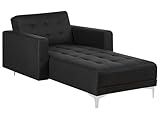 Beliani Moderne Chaiselongue Polsterbezug Graphitgrau Aberdeen