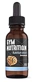 Flavour Drops Zuckerfrei 50ml mit Dosierpipette - Flavor Drops Lebensmittelaroma - Flavor Drops Zuckerfrei für Magerquark, Porridge uvm - von Gym Nutrition - Zimtschnecke Geschmack