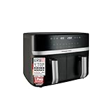 Russell Hobbs Heißluftfritteuse 2 Kammern 9L Rapid AirFryer [2 Fächer je 4,5l, sehr leiser Betrieb, 9 Programme] SatisFry Fritteuse (spülmaschinenfest, Match & Synchronisierungsfunktion) 27681-56