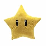 LAARNT 30cm Yellow Star Plüschtier, Bequemes Kissen,Niedliche Stofftier Plüsch Kissen Puppe für Jungen Mädchen Kinder, Cartoon Stofftierpuppe Dekokissen, Weihnachten Geburtstag Geschenke