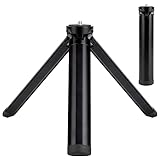 Mini Tripod Kamera Stativ Tischstativ aus Aluminiumlegierung mit 1/4 Zoll Schraube für GoPro Smartphone Webcam DSLR-Kamera Camcorder Gimbal Schwarz