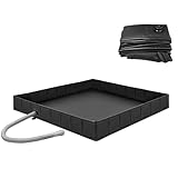 Teodute Faltbare Duschbasis, 104x104x13cm große tragbare Duschwanne mit Abflussrohr, Duschzeltbasis, Duschzelt Camping Duschbasis, Zelt Duschwanne Markise Basis für Indoor Outdoor