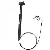 Absenkbare Sattelstütze Gefedert 27,2/28,6/30,0/30,4/30,8/31,6/33,9mm, Fahrradsattelstütze Hubdrahtsteuerung Höhenverstellbares Hydraulisches Sattelrohr für Mountainbike