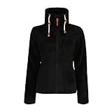 ICEPEAK Colony Fleecejacke Damen Langhaar Fleece Jacke, Farbe:Schwarz, Größe:S