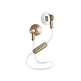 SBS Bluetooth Kopfhörer kabellos in Ear - Wireless Kopfhörer mit 3 Stunden Laufzeit, Mikrofon & Ladekabel - Funkkopfhörer in gold für Apple iPhone Handy - Drahtlose Kopfhörer