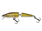 Salmo Pike Jointed Hechtwobbler - Köder für Hecht, Zander, Barsch, Hechtköder, Hechtwobbler, Barschwobbler, Farben:Real Pike, Länge/Gewicht/Laufverhalten/Tauchtiefe:13cm / 21g / schwimmend / 1.2-2.0m