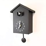 WALPLUS Schwarzwald Vintage kukuksuhr Vogelklappe Kuckucksuhr mit Kuckucksruf Lautstärke einstellbar Kuckucksuhren Batteriebetrieben Pendel Cuckoo Clock für Zuhause Wohnzimmer Büro Deko