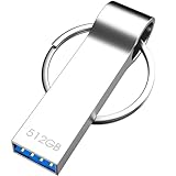 Aotvmtal USB Stick 512GB, USB 3.0 Speicherstick, mit Schlüsselanhänger, Große Kompatibilität USB-Flash-Laufwerk für Laptop, Computer, Tablet, Autoradio, Memory Stick für Mac, Windows Systeme, Silber