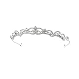 Uongeod Diadem Hochzeit Krone Damen Tiara Kristall Braut Prinzessin Krone Geburtstag Krone Tiaras und Kronen für Frauen und Tiara Hochzeit Silber