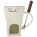 HEMOTON Fondue-Topf-Set Fondue-Becher mit Gabeln Persönlicher Keramik-Schokoladenschmelzbecher Einzelne Butterwärmer Mini-Kochbecher für Käse Schokoladenbutter