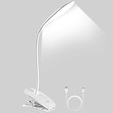 URAQT Schreibtischlampe LED, 360° Flexibel Tischlampe 3 Helligkeitsstufen Akku Tischlampe Kabellos 1200 mAh LED Schreibtischlampe Klemmbar USB Anschluss Schreibtischlampe Kinder mit Touch Steuerung