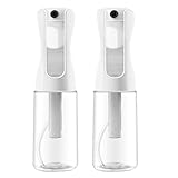 AMOYOX Spray Bottle for hair 2 Pack 200ml/6.8oz Fine Mist Spray Bottle Ultra Fine Continuous Spray Water Bottle , Styling, Plants, Cleaning, Misting & Skin Care Clear