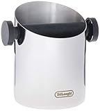 De'Longhi DLSC059 Klopfbehälter für Espresso-Siebträger, Kaffeesatz-Behälter, Zubehör für Kaffeemaschinen und Baristas Zuhause, Abklopfbehälter aus Edelstahl