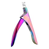 Falsche Nagelknipser Professionelle Nagelknipser Gelnägel Nagelknipser Trimmer Maniküre Tip Cutter, Nagelknipser für künstliche Nägel, Acrylnägel, künstliche Nägel, Gelnägel(Regenbogen)
