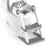 Rabb 1st Toilettenleiter für kinder, Upgraded Kindertoilette für Jungen und Mädchen, 2-in-1 kinder toilettensitz mit treppe, Spritz- und Rutschfestes Trittbrett.