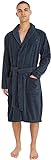 Tommy Hilfiger Herren Bademantel aus Baumwolle, Blau (Navy Blazer), L