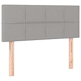 vidaXL Kopfteil, Bettkopfteil mit Holzbeinen,...