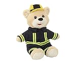 Feuerwehrmann 27 cm sitzend Teddybär Kuscheltier Feuerwehr Stofftier