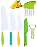 JUKOTA Kindermesser, 6 Stück Kinder-Küchenmesser-Set, kinder schneideset， zum Schneiden und Kochen von Obst oder Gemüse, Perfekte Geschenke für Weinachten Geburtstag, Kinder Messer ab 3 jahre