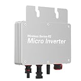 Qerwsdty MPPT 300 W Netzgekoppelter Solar-PV-Wechselrichter mit Tuya-App, Mikro-PV-Solarkonverter DC22-60 V auf AC220 V 110 V für PV-Module