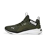 PUMA Herren Softride Enzo Nxt Straßen-Laufschuh, Green Moss Black White, 41 EU