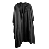 ECENCE Haarschneide Umhang Friseur Schwarz, 150x120cm Friseurumhang Barber Cape, wasserabweisend, Haarschneideumhang Frisör Salon