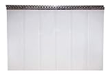 PVC Streifenvorhang Lamellen 20cm (2x200mm) - Verschiedene Größen (Breite: 1,50m (9 Streifen), Höhe: 2,00m)