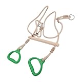 Trapezschaukel - 57,09 Zoll Trapezstange Mit Ring - Trapez-Klettergerüst-Schaukeln - 150 Kg Tragkraft, Verstellbare Ergonomische Schaukelstange Für Drinnen Und Draußen Für Kinder, Erwachsene, Spielpla