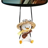 Swing-Duck Ornament, niedliches Swing-Duck – Cute Ente mit Gitarre, Ornament für Anhänger | schwingende Ente, automatische Dekoration, hängende Ente, Auto-Innendekoration für