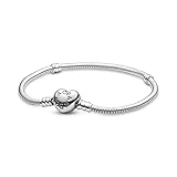 PANDORA Moments Schlangen-Gliederarmband mit Herz-Verschluss...