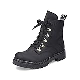 Rieker Damen Schnürstiefeletten Y2422, Frauen Stiefeletten,Ladies,Boots,Stiefel,Bootee,Booties,halbstiefel,Kurzstiefel,schwarz (01),39 EU / 6 UK