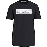 Calvin Klein Jeans Herren Hyper Real Box Logo Tee S/S T-Shirts, Ck Black, L