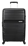 American Tourister Sunside - Spinner L, Erweiterbarer Koffer, 77 cm, 106/118 L, Schwarz (Black)
