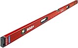 SOLA Big RedM 200 - Wasserwaage magnetisch 200 cm - starker Halt durch Neodym Magnete - Wasserwaage mit Magnet 200cm - patentierte SOLA-Focus Libelle - mit schockabsorbierenden Endkappen
