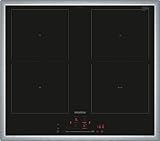 Siemens ED645HQC1E iQ500, Smartes Induktionskochfeld, 60 cm, Schwarz, Mit Rahmen aufliegend, Kombi-Induktion, TouchSlider, Bratsensor Pro – Kochen ohne Anbrenngefahr