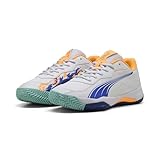 PUMA Unisex NOVA Smash Tennisschuh, White-Vivid Blue-Heat FIRE Black, 39 EU