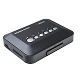 Malloy Full HD 1080P-Unterstützung -Kompatibel AV USB HDD SD MMC 264 MKV Tragbarer Multimedia-Mediaplayer EU-STECKER