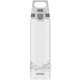SIGG Total Clear ONE MyPlanet™ Trinkflasche (0.75 L), BPA-freie und auslaufsichere Trinkflasche, bruchfeste Sport Trinkflasche aus Tritan mit Fruchtfilter, Anthrazit