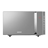 MEDION 3 in 1 Mikrowelle mit Grill und Heißluft Funktion (23 Liter, 800 Watt Leistung, 1200 Watt Obergrill-/Heißluftleistung, freistehend, MD17495) silber