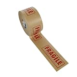 Papierband, Kartonband, Warnhinweis für Verpackung, multifunktional | braunes Papierband für Verpackungsboxen, Papierband für Umzugskartons für Umzugskartons für Zuhause,