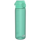 ion8 Trinkflasche, 500 ml, Auslaufsicher, Einhandöffnung, Sichere Verriegelung, Spülmaschinenfest, BPA-frei, Tragegriff, Klappdeckel, Leicht zu Reinigen, Klimaneutral, Petrol