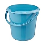 keeeper Eimer mit Ausguss, integrierter Mess-Skala und ergonomischem Griff, 10 l, Mika Eco Line, Blau (Eco Sky Blue)