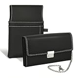 HENKi Kellner Geldbörse Premium, Kellnerbörse, Geldbeutel, Damen Herren Portemonnaie mit Holster, Steck-Tasche und Kette mit großem Münzfach, Taxi, Restaurant, Pizza (Geldbörse+Holster)