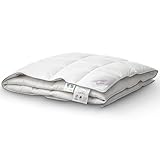 Aura® Luxus Daunen Sommerdecke 155x200 cm leicht | Premium 90% weißen Daunen, ungarische Klasse I | Oeko-TEX Standard 100 Baumwolle allergikergeeignet Sommer bettdecke