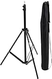 Amazon Basics Aluminium 2,04 m Kamera Beleuchtungsstativ für Studio- und On-Location-Fotos, 1,22 kg, max. Belastung 3,17 kg, Höhenverstellbar, Tragbar, Kompakte Aufbewahrung - Schwarz