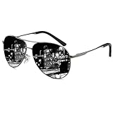 HENGOSEN Pilotenbrille Sonnenbrille Herren Damen Piloten-Polarisiert Sonnenbrille Metallrahmen Unisex Fahren Sonnenbrille mit UV400 Schutz