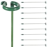 Abaodam 10 Stück Pflanzenstützen aus Robustem ABS 27cm Hohe Topfpflanzenhalter mit Dekorativem Rankgitter für Kletter und Zimmerpflanzen Gartenzubehör für Stabilen Pflanzenschutz